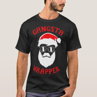 Gangsta Wrapper Cool Santa Claus Christmas Rapper T-Shirt