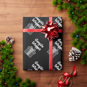 Gangsta Wrapper funny black Christmas Wrapping Paper