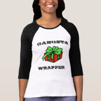 Gangsta wrapper funny Christmas T-shirt