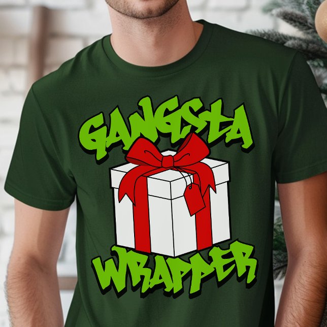 Gangsta Wrapper Funny Christmas T-Shirt (Creator Uploaded)