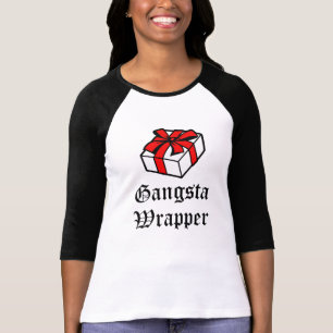Gangsta Wrapper funny Christmas womens shirt