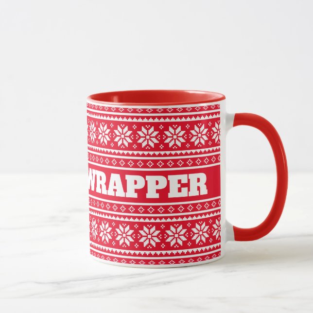 Gangsta Wrapper funny red Christmas mug gift (Right)