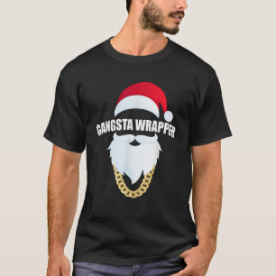Gangsta Wrapper Funny Santa Christmas T Shirt