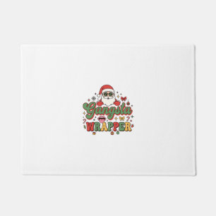Gangsta Wrapper Santa Christmas Doormat