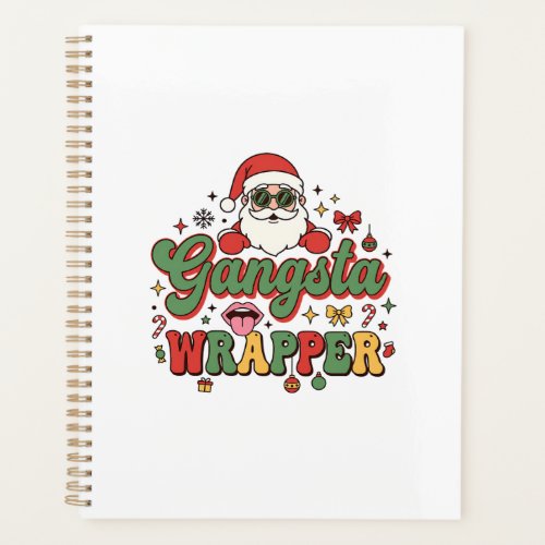 Gangsta Wrapper Santa Christmas Planner
