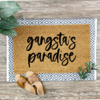 Gangsta's Paradise Funny Welcome Mat Doormat