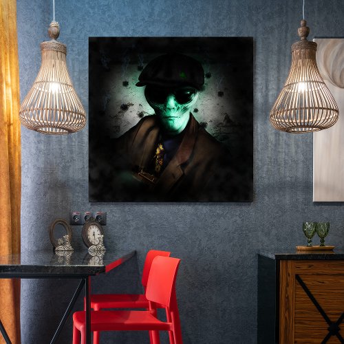 Gangster Alien Canvas Print