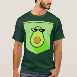 Gangster avocado with pocket glasses T-Shirt