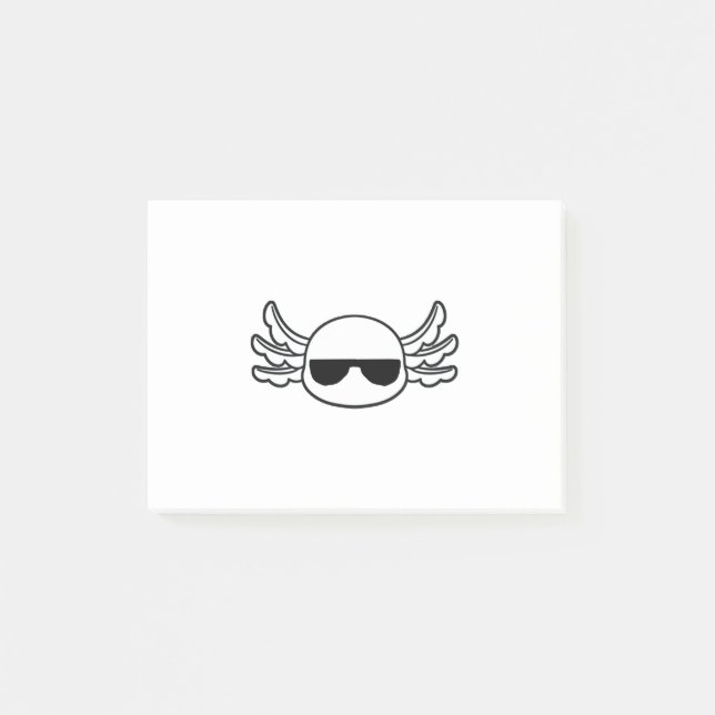 Gangster Axolotl Shades Funny Fish Funny Post-it Notes (Front)