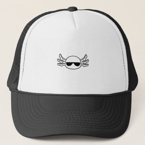Gangster Axolotl Shades Funny Fish Funny Trucker Hat