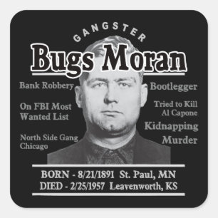 Gangster Bugs Moran Square Sticker