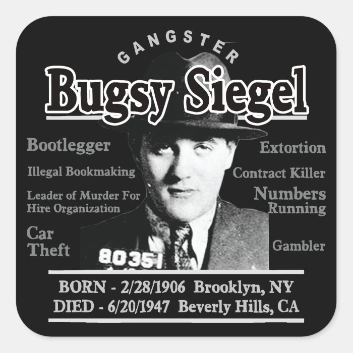 Gangster Bugsy Siegel Sticker