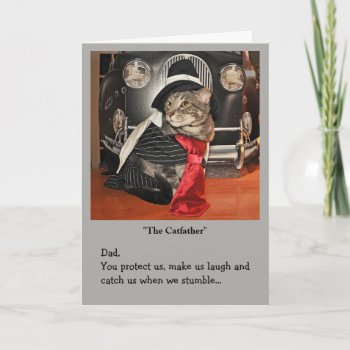 Gangster Cat Card by Purranimals at Zazzle