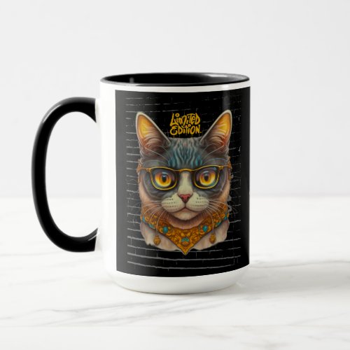 Gangster Cat Combo Mug 15 oz Mug