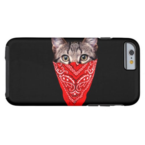 Gangster cat hood tough iPhone 6 case