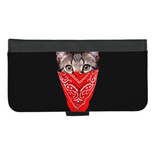 Gangster cat hood iPhone 87 plus wallet case