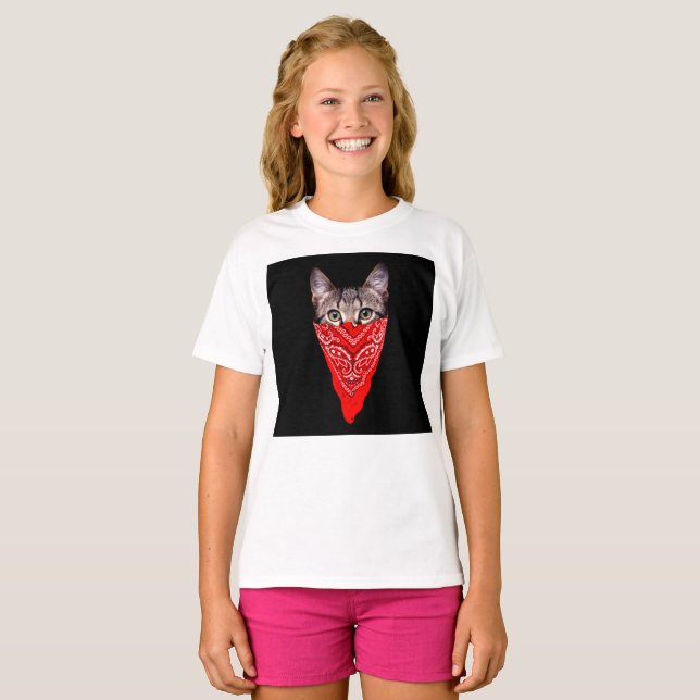 Gangster cat hood T-Shirt (Front Full)