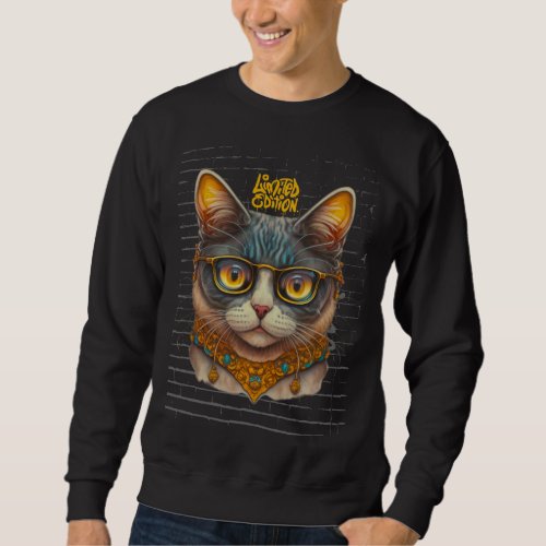Gangster Cat Mens Basic Sweatshirt
