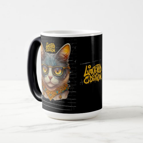 Gangster Cat Morphing Mug 15 oz Magic Mug