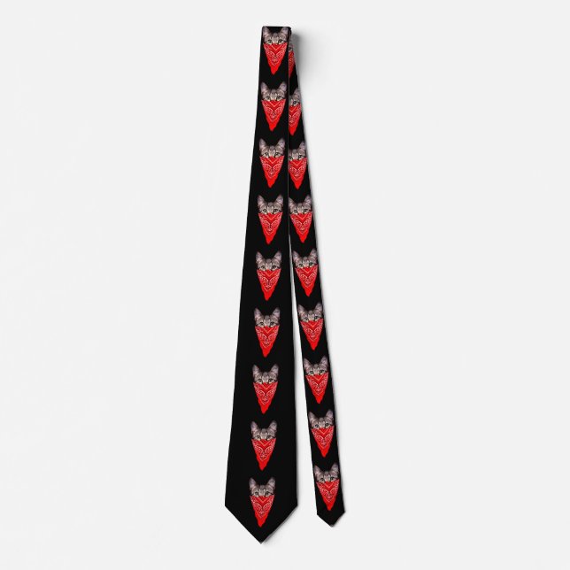 Gangster cat neck tie (Front)