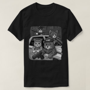 Gangster Cat Street Art Design – Funny Urban Cat  T-Shirt