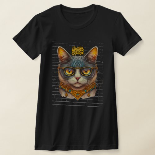 Gangster Cat Womens Slim Fit T_Shirt