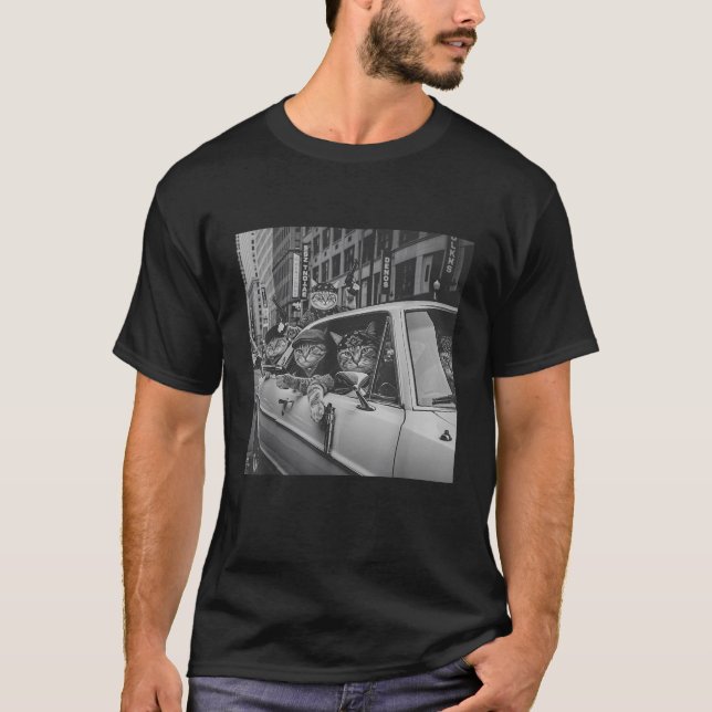 Gangster Cats Funny Thug Cat Meme Y2K Streetwear M T-Shirt (Front)