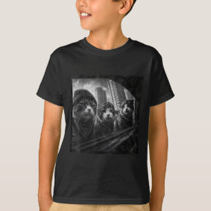 Gangster Cats Street Funny Graphic Humor T-Shirt