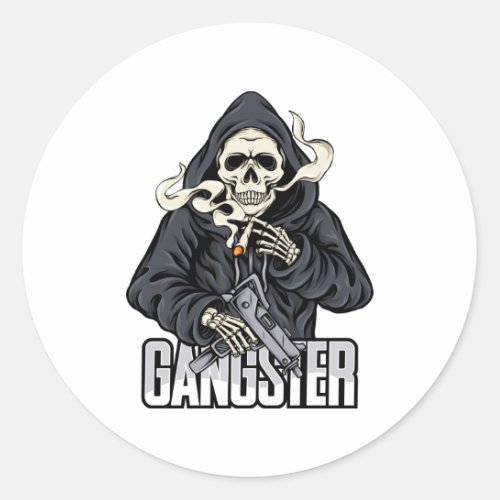 Gangster Classic Round Sticker