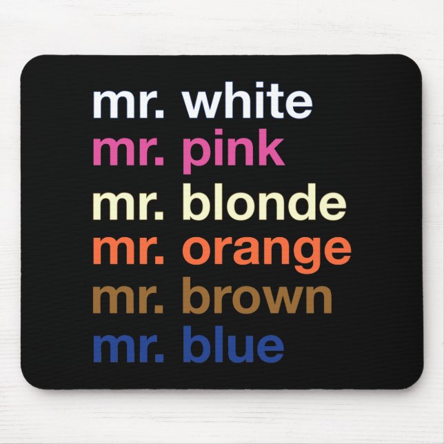 Gangster Colors Mouse Pad (Front)