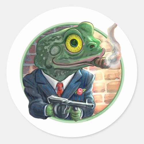 Gangster Frog Sticker
