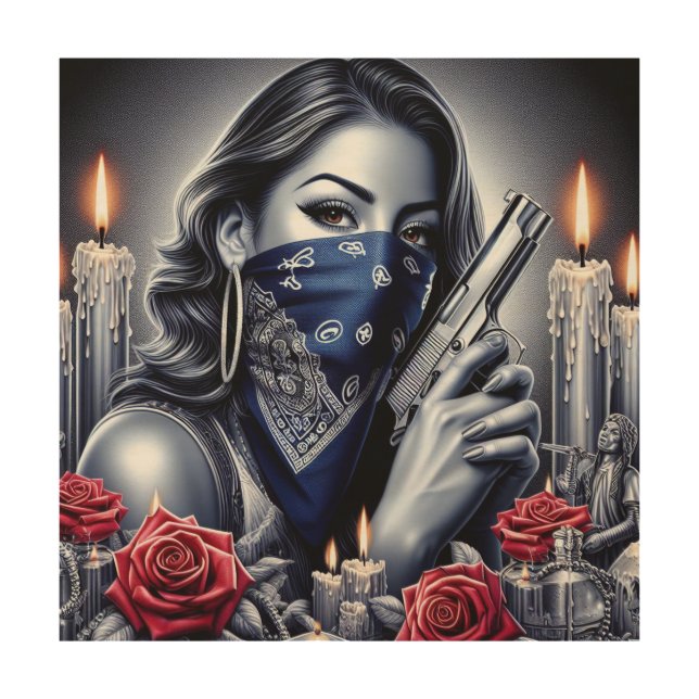 Gangster Girl Hip Hop chicano art Design (Front)