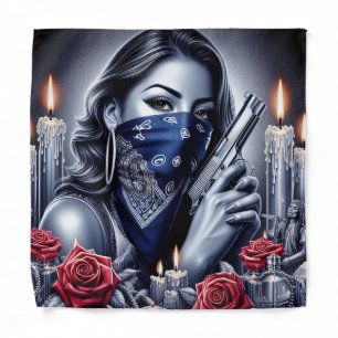 Gangster Girl Hip Hop chicano art Design Bandana