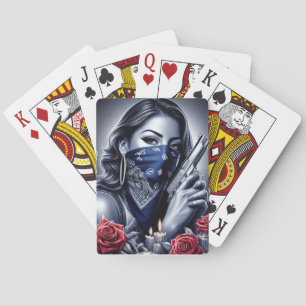 Gangster Girl Hip Hop chicano art Design Poker Cards