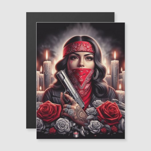 Gangster Girl Hip Hop chicano art graphic (Front/Back)