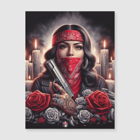 Gangster Girl Hip Hop chicano art graphic (Front)