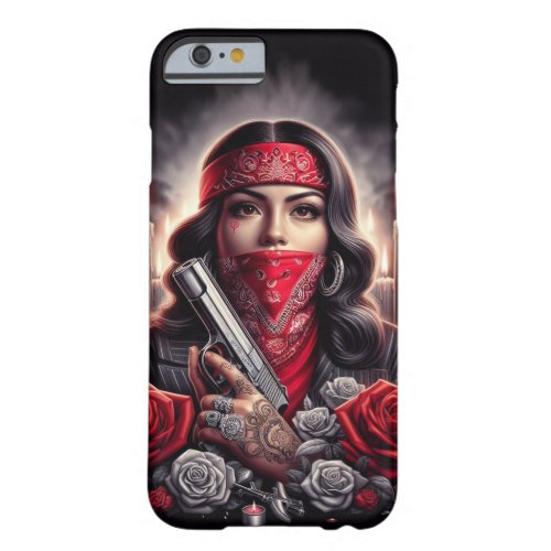 Gangster Girl Hip Hop chicano art graphic Barely There iPhone 6 Case