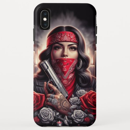 Gangster Girl Hip Hop chicano art graphic iPhone XS Max Case