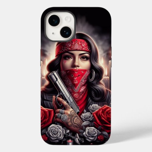 Gangster Girl Hip Hop chicano art graphic Case_Mate iPhone 14 Case