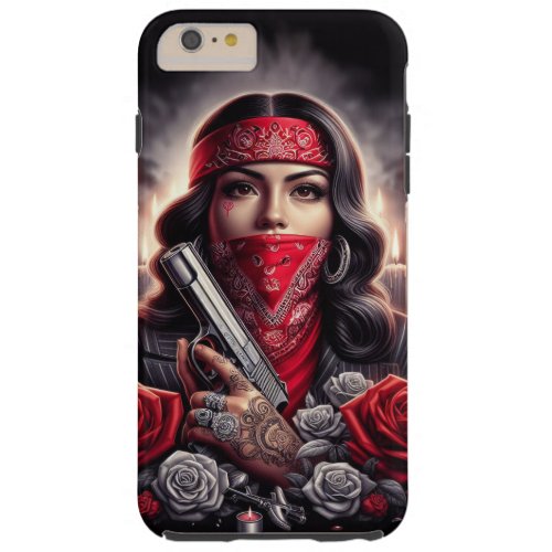 Gangster Girl Hip Hop chicano art graphic Tough iPhone 6 Plus Case