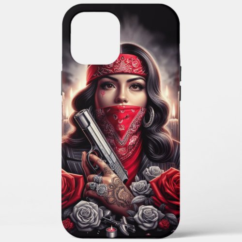 Gangster Girl Hip Hop chicano art graphic iPhone 12 Pro Max Case