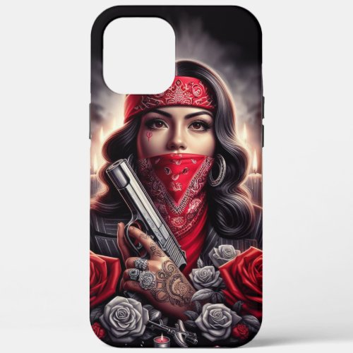 Gangster Girl Hip Hop chicano art graphic iPhone 12 Pro Max Case