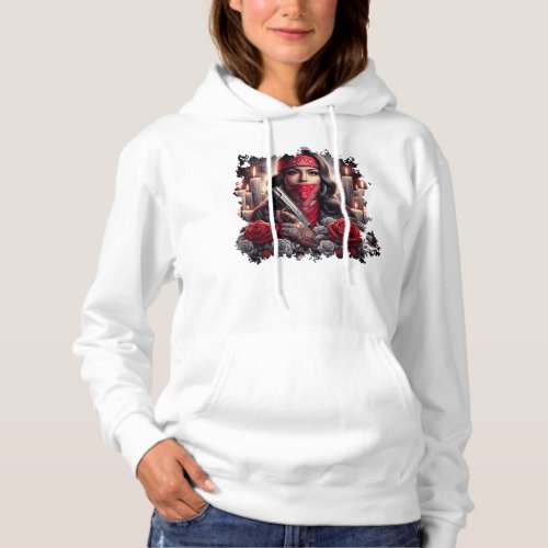 Gangster Girl Hip Hop chicano art graphic Hoodie
