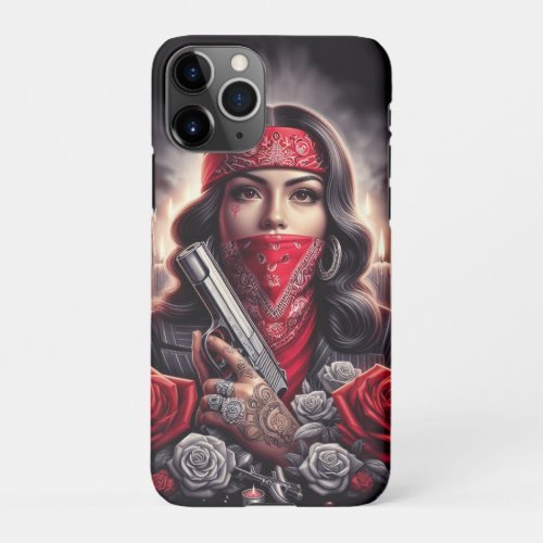 Gangster Girl Hip Hop chicano art graphic iPhone 11Pro Case
