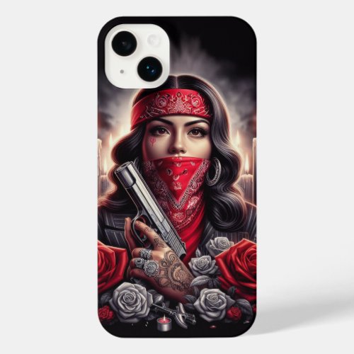 Gangster Girl Hip Hop chicano art graphic iPhone 14 Plus Case