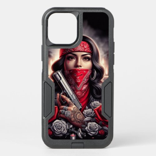 Gangster Girl Hip Hop chicano art graphic OtterBox Commuter iPhone 12 Pro Case