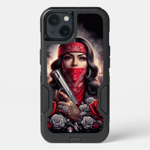 Gangster Girl Hip Hop chicano art graphic iPhone 13 Case