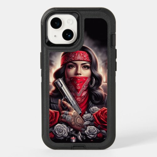 Gangster Girl Hip Hop chicano art graphic OtterBox iPhone 14 Case