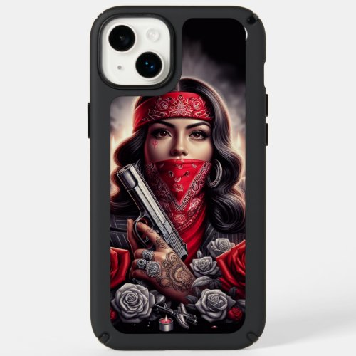 Gangster Girl Hip Hop chicano art graphic Speck iPhone 14 Plus Case