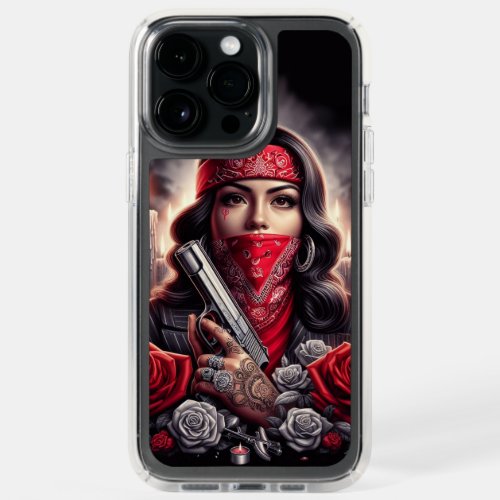 Gangster Girl Hip Hop chicano art graphic Speck iPhone 14 Pro Max Case